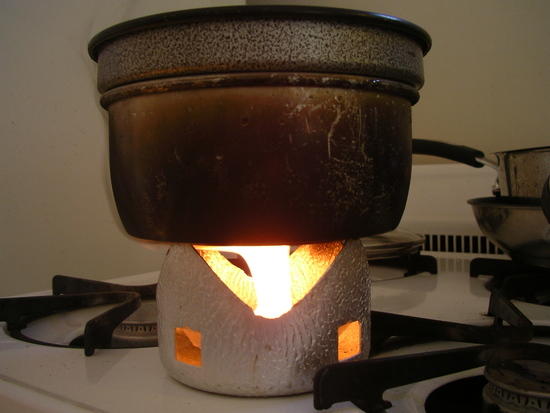 Vaseline soaked cotton never boiled water. Reached 120 degrees in 7 minutes
