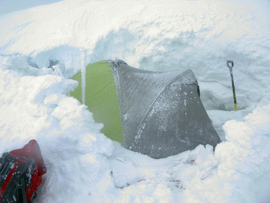Our "Shivery Bivy" the morning after