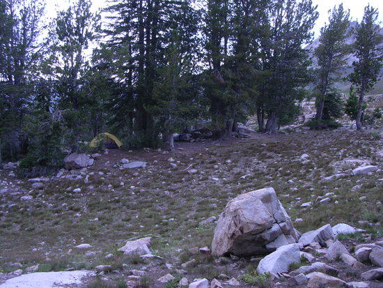 Campsite at Sunset Lake