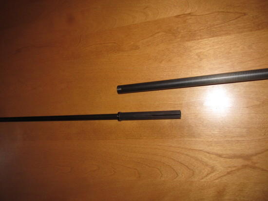 Yagi with adapter next to LT4 handle