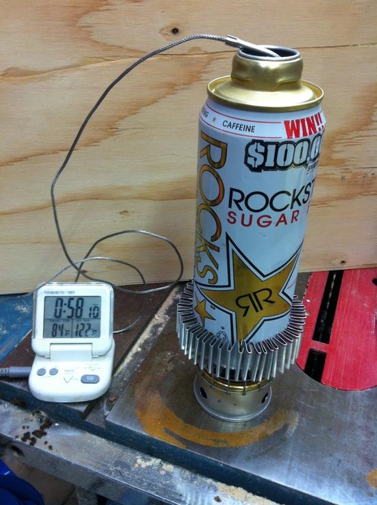 Upright image of finned test