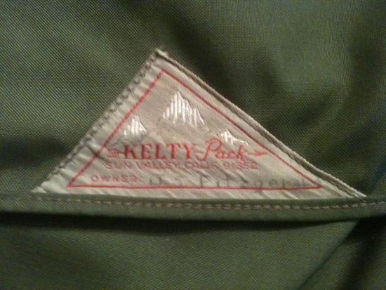 Kelty pack label