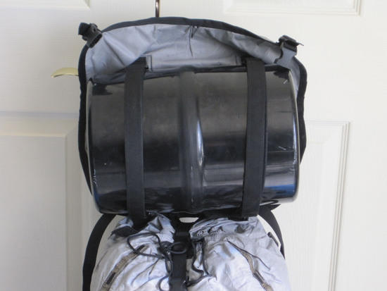 Optional lid to secure bear canister