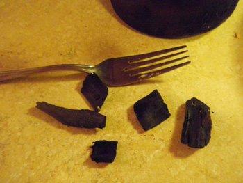 burnt wood chips
