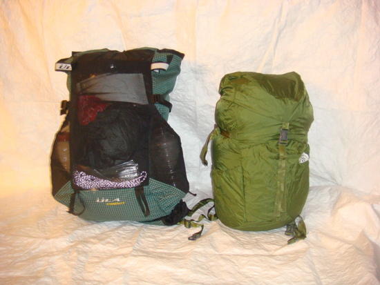TNF Rucksack and ULA Conduit