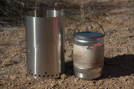 beer can cookset
