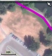 Birdseye imagery on GPS screen