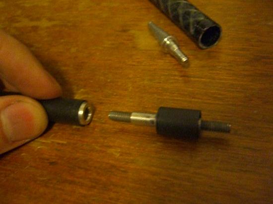 small pole with connector