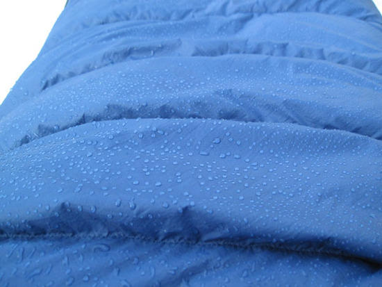 morning dew on sleeping quilt