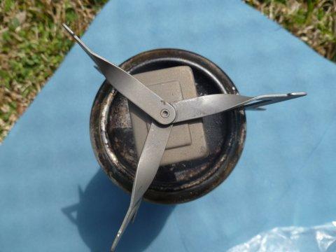 Looking down at the stove fit on Heine Cook Pot
