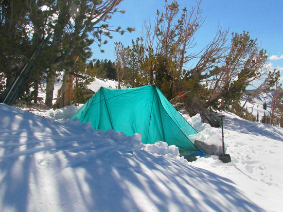 tarp shelter with wall for wind