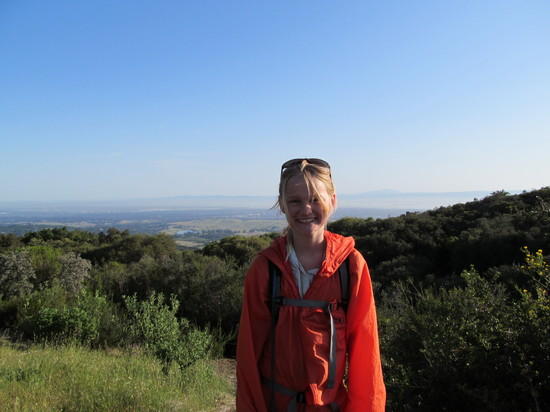 Looking back to the San Francisco Bay from Los Trancos Trail