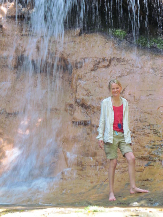 Hannah in Upper Golden Cascades