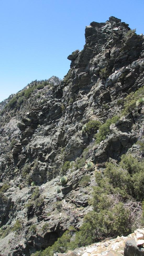 Gunsight Notch south side cliff