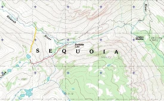 Possible lines up to Picket Guard Lake from Colby Pass Trail