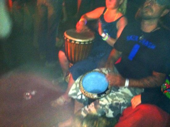 Drum Circle to stir up the natives (they have already been well marinaded)