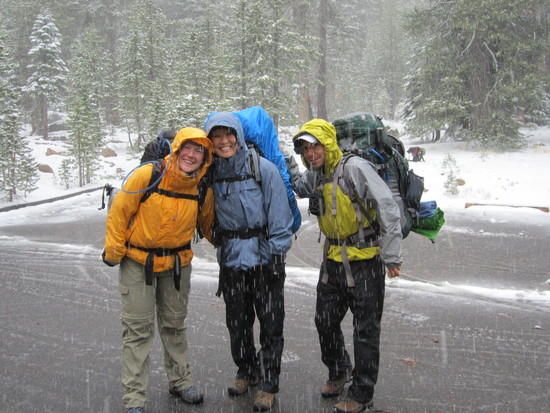 Crabtree Trail Head-Snow it staring to come down!