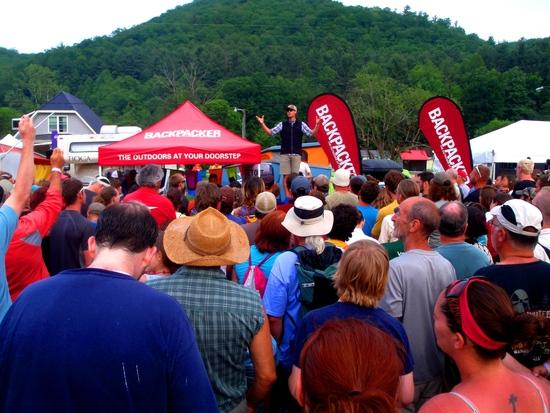 Randy at Backpacker Magazine's Gear Give Away...a.k.a. the most popular guy!