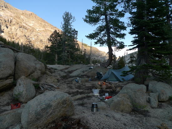 1st nights camp in lunch meadow