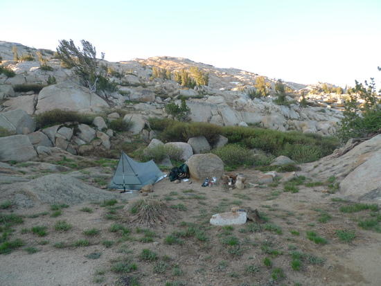 My campsite with a view