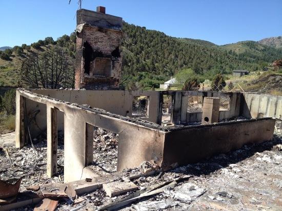 burned house