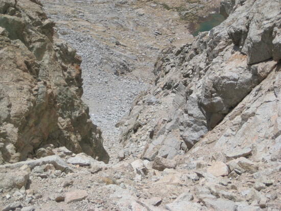 looking down