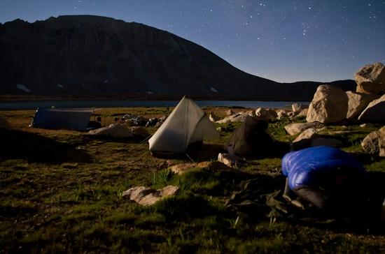 moonlit camp