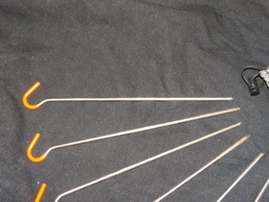 closeup of stakes