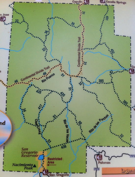 San Pedros trail map