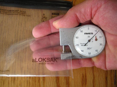 Aloksak thickness