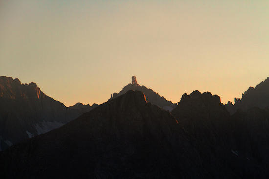 Milestone Peak at sunset