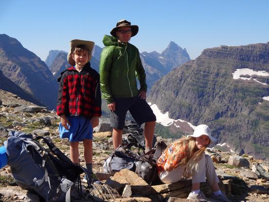 Taking a break on Dawson Pass