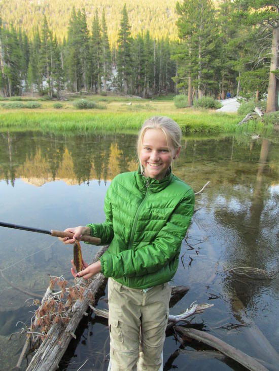 Hannah with trout