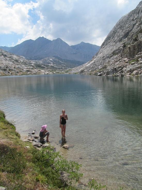 Swimming in Lower Palisade Lake