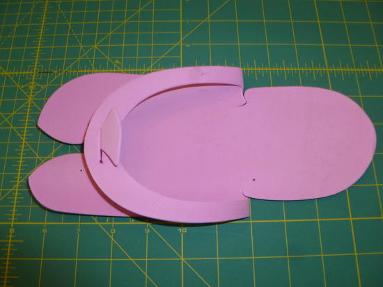 Pedicure sandal folded