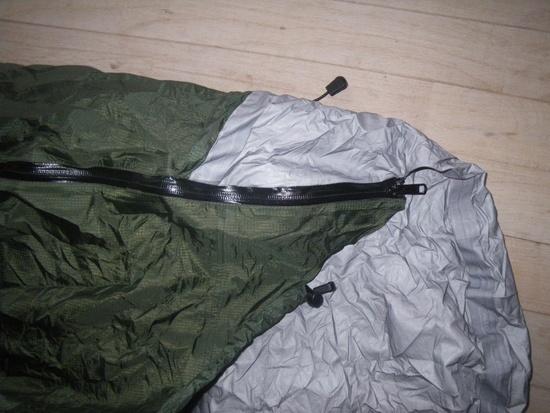 Bottom of zip