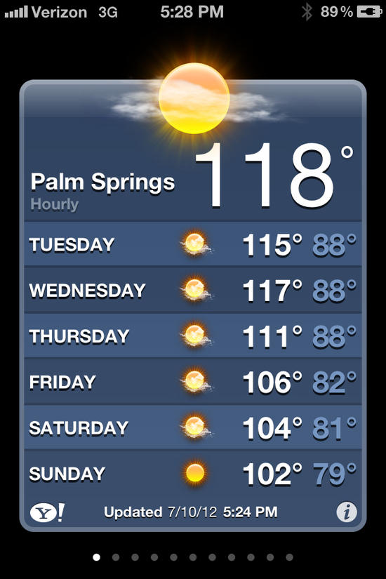 iphone temp 118F