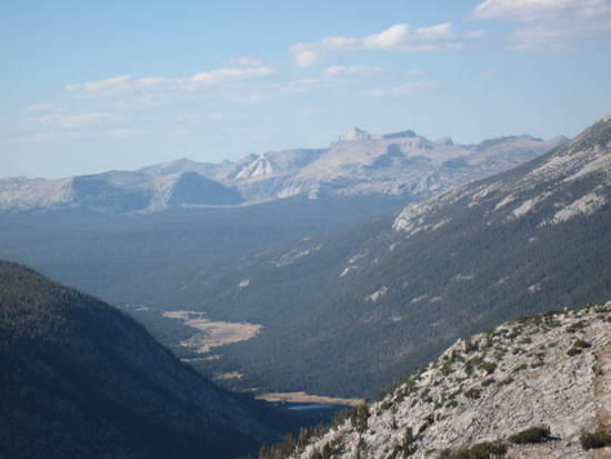 looking back into Lyell canyon from top