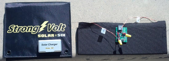 Strong Volt and PowerFilm 5oz with charger boards shown