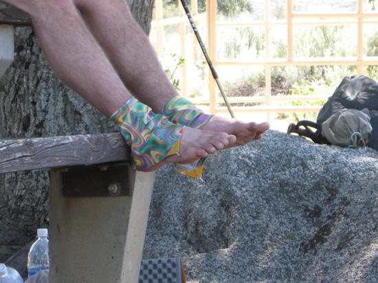 A fellow PCT hikers feet