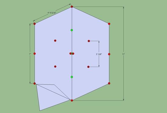 Tarp with Door Schematic