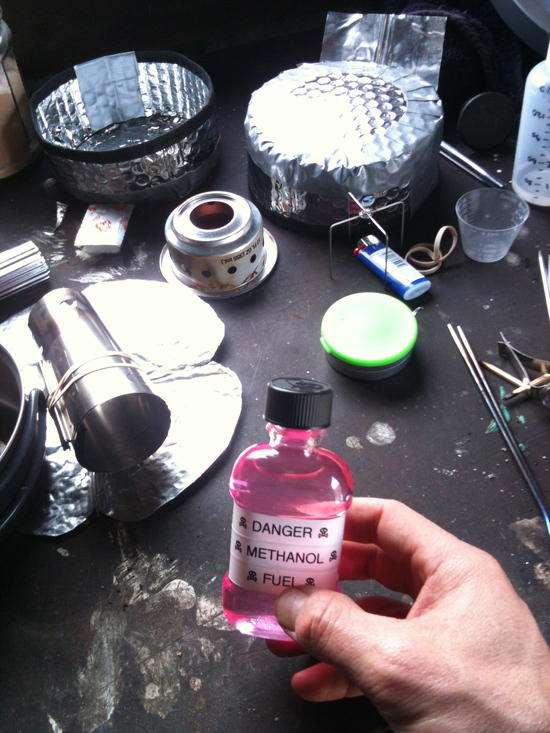 Listerine fuel bottle with food colouring