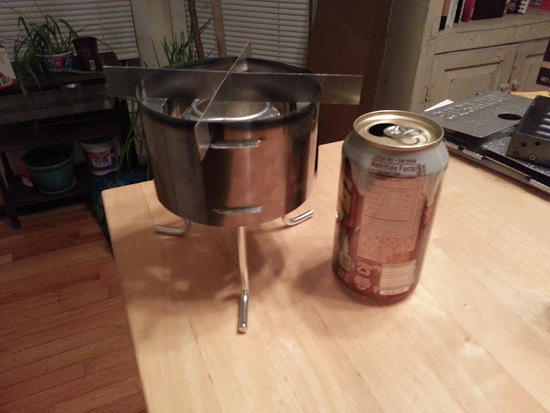 New Stove with a coke can for size comparison