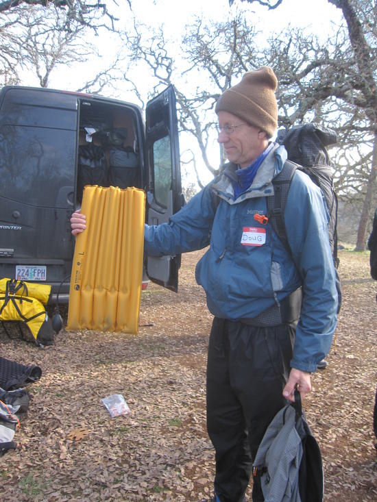 Doug Showing Off a New Pack