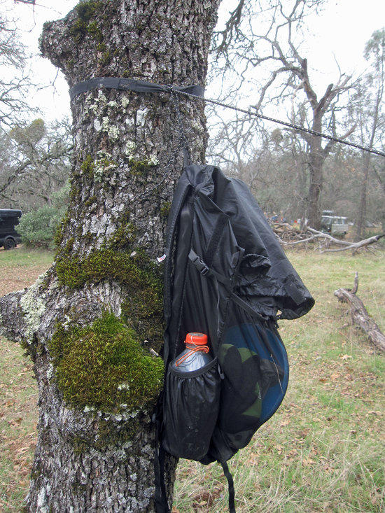 Showing Hammock Attachment to Tree