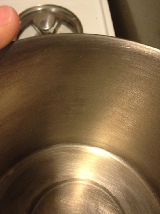 close up of cleaned up pot