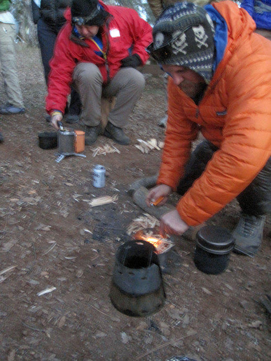 Josh Starting His Fire