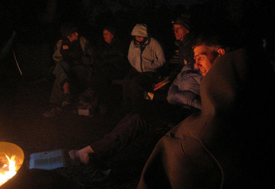 Aaron Bundled Up By the Fir