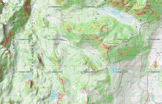 Big meadow - Slope Map