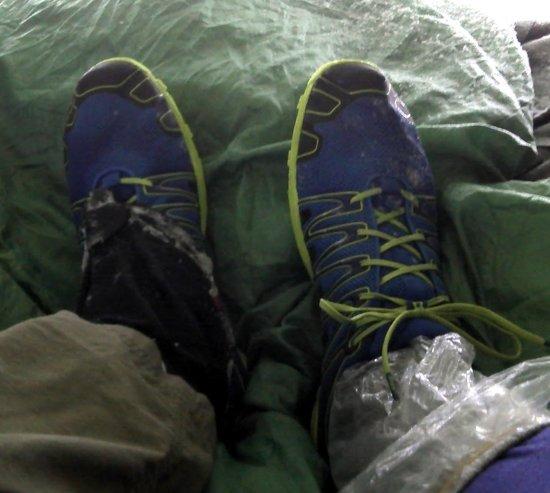 Footwear on my last snowshoe overnight trip
